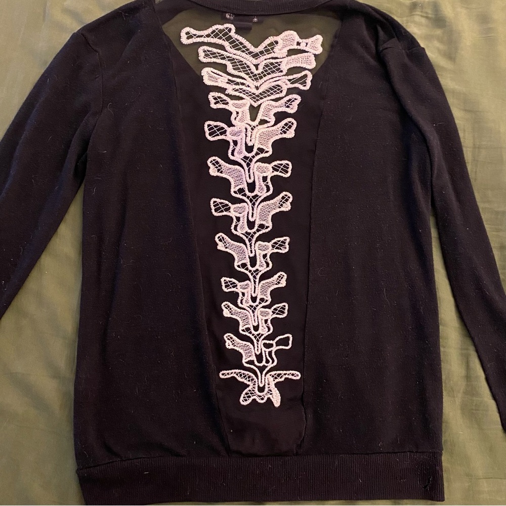Hot Topic Spine Lace detail cardigan